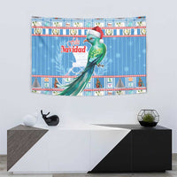 Guatemala Christmas Tapestry Resplendent Queztal Libre Crezca Fecundo - Wonder Print Shop