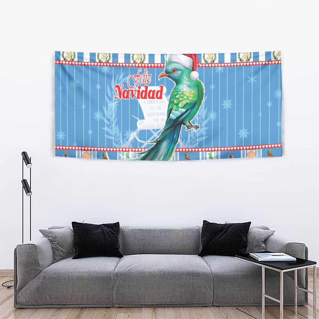 Guatemala Christmas Tapestry Resplendent Queztal Libre Crezca Fecundo - Wonder Print Shop