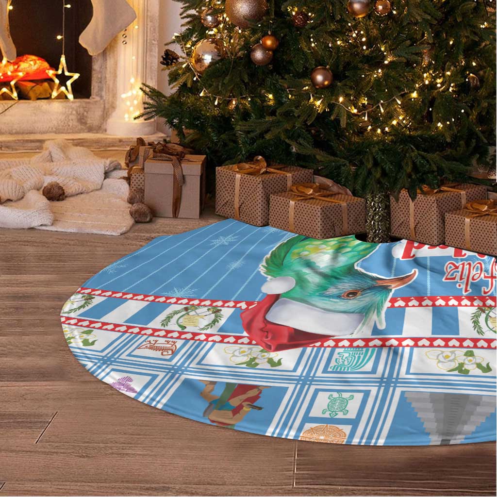 Guatemala Christmas Tree Skirt Resplendent Queztal Libre Crezca Fecundo - Wonder Print Shop