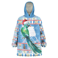 Guatemala Christmas Wearable Blanket Hoodie Resplendent Queztal Libre Crezca Fecundo - Wonder Print Shop