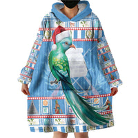 Guatemala Christmas Wearable Blanket Hoodie Resplendent Queztal Libre Crezca Fecundo - Wonder Print Shop