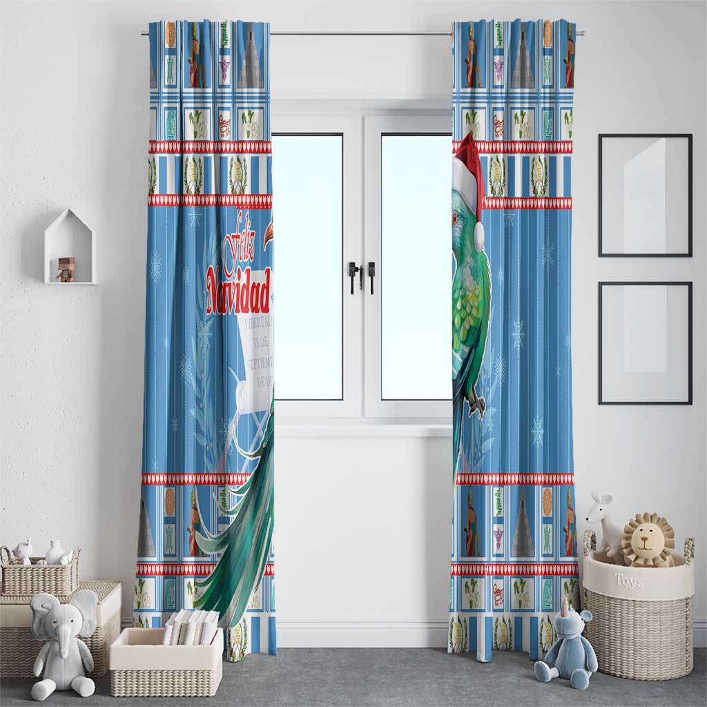Guatemala Christmas Window Curtain Resplendent Queztal Libre Crezca Fecundo - Wonder Print Shop