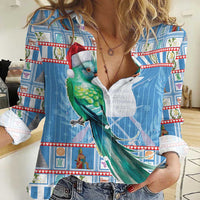 Guatemala Christmas Women Casual Shirt Resplendent Queztal Libre Crezca Fecundo - Wonder Print Shop