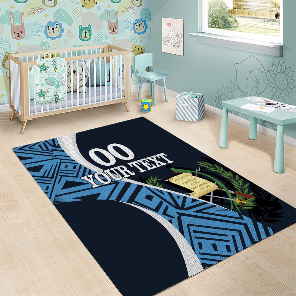 Custom Guatemala Football Area Rug Los Chapines Go Champion - Wonder Print Shop