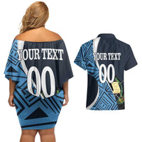 Custom Guatemala Football Couples Matching Off Shoulder Short Dress and Hawaiian Shirt Los Chapines Go Champion - Wonder Print Shop