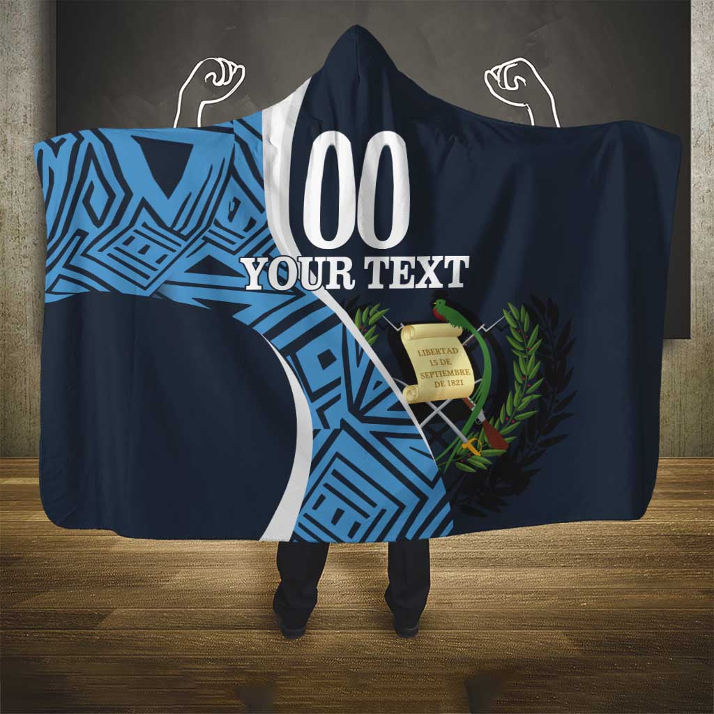 Custom Guatemala Football Hooded Blanket Los Chapines Go Champion