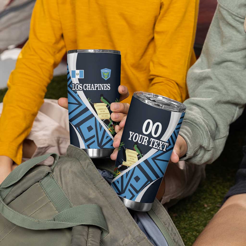 Custom Guatemala Football Tumbler Cup Los Chapines Go Champion - Wonder Print Shop