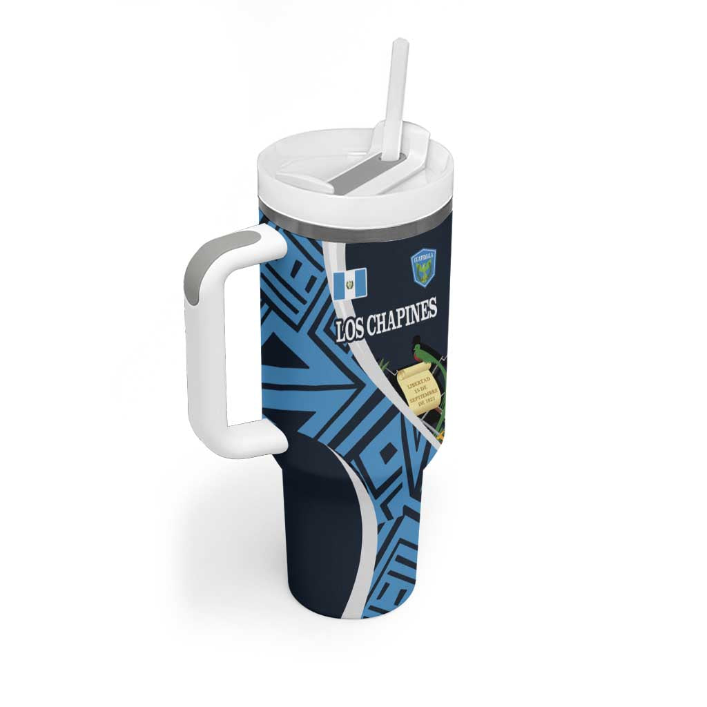 Custom Guatemala Football Tumbler With Handle Los Chapines Go Champion - Wonder Print Shop
