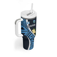 Custom Guatemala Football Tumbler With Handle Los Chapines Go Champion - Wonder Print Shop