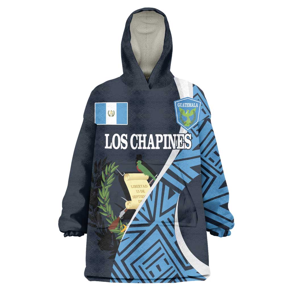 Custom Guatemala Football Wearable Blanket Hoodie Los Chapines Go Champion - Wonder Print Shop