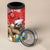 Costa Rica Christmas 4 in 1 Can Cooler Tumbler A Cheerful Sloth Wearing a Santa Hat - Wonder Print Shop