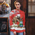 Costa Rica Christmas Ugly Christmas Sweater A Cheerful Sloth Wearing a Santa Hat - Wonder Print Shop