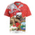 Christmas Costa Rica Rugby Jersey A Cheerful Sloth Wearing a Santa Hat - Wonder Print Shop