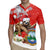 Christmas Costa Rica Rugby Jersey A Cheerful Sloth Wearing a Santa Hat - Wonder Print Shop