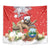 Christmas Costa Rica Tapestry A Cheerful Sloth Wearing a Santa Hat - Wonder Print Shop