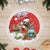 Costa Rica Christmas Tree Skirt A Cheerful Sloth Wearing a Santa Hat - Wonder Print Shop
