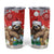 Costa Rica Christmas Tumbler Cup A Cheerful Sloth Wearing a Santa Hat - Wonder Print Shop