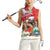 Christmas Costa Rica Women Sleeveless Polo Shirt A Cheerful Sloth Wearing a Santa Hat - Wonder Print Shop