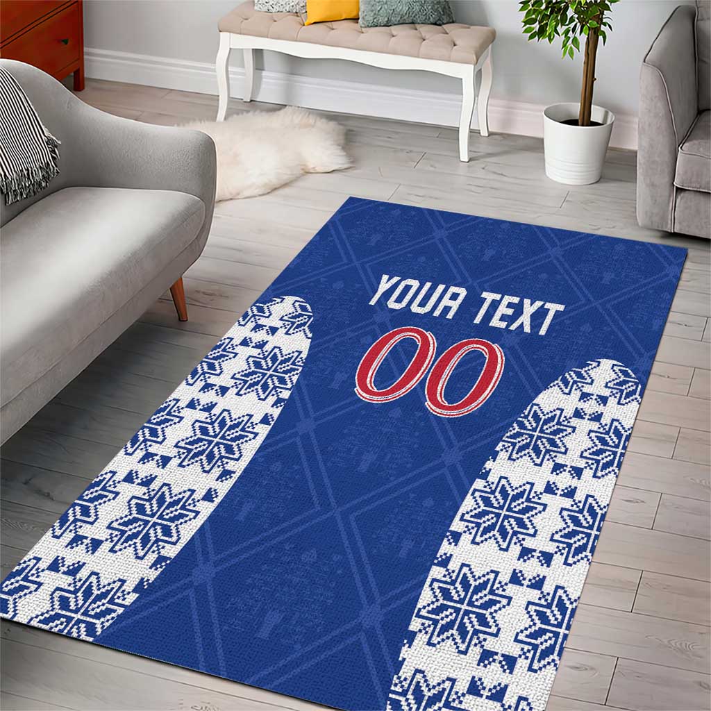 Custom Moldova Football Area Rug Tricolorii Tree Of Life Blue Version - Wonder Print Shop