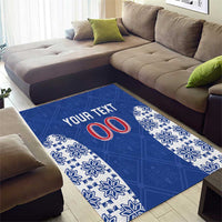 Custom Moldova Football Area Rug Tricolorii Tree Of Life Blue Version - Wonder Print Shop