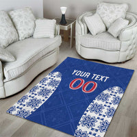 Custom Moldova Football Area Rug Tricolorii Tree Of Life Blue Version - Wonder Print Shop
