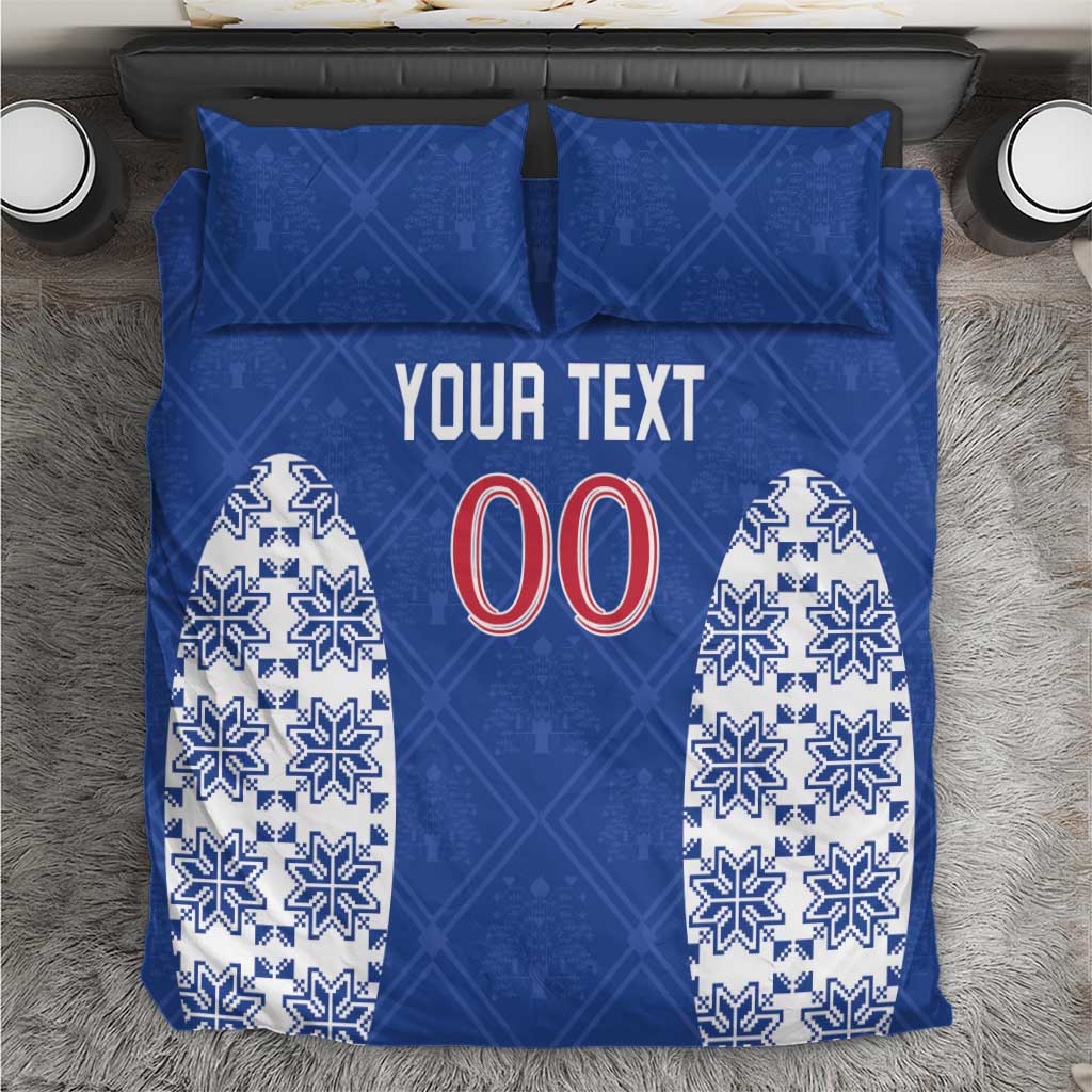 Custom Moldova Football Bedding Set Tricolorii Tree Of Life Blue Version - Wonder Print Shop