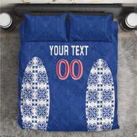 Custom Moldova Football Bedding Set Tricolorii Tree Of Life Blue Version - Wonder Print Shop