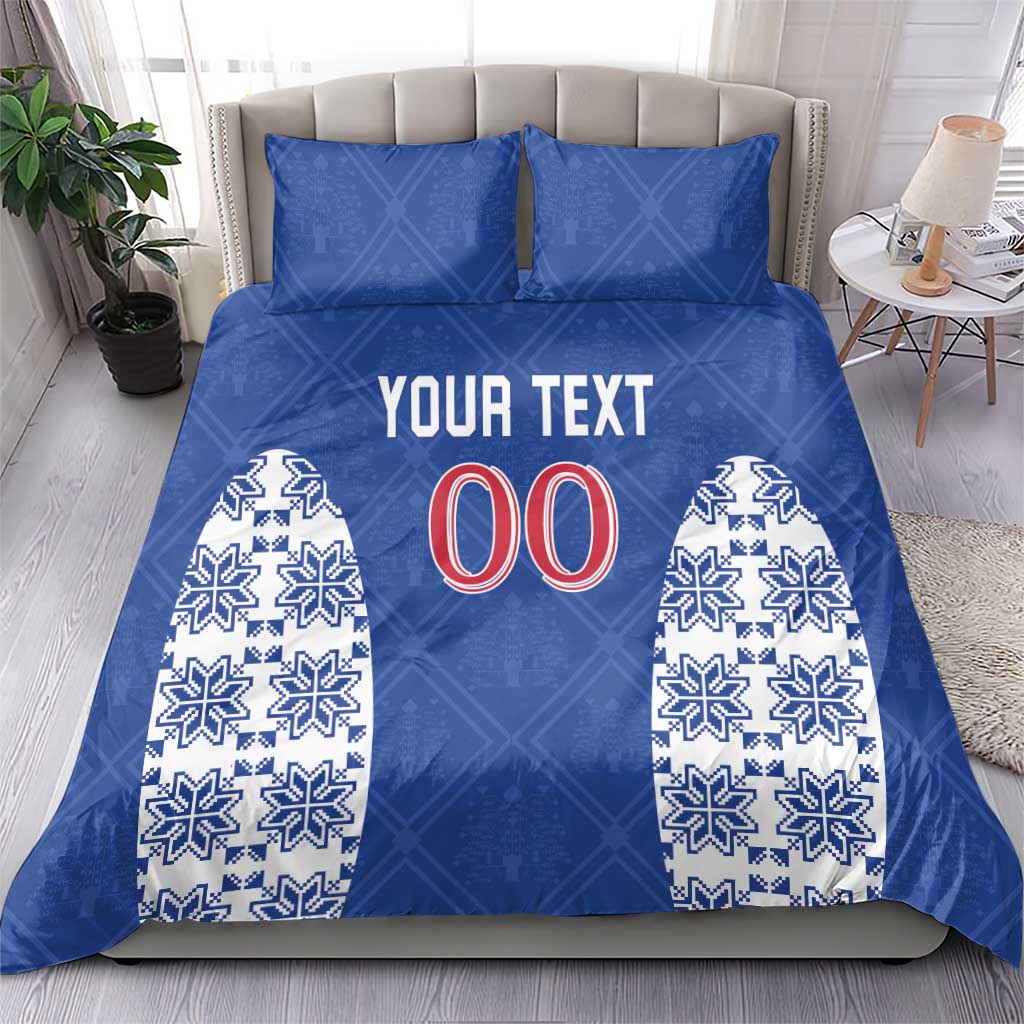 Custom Moldova Football Bedding Set Tricolorii Tree Of Life Blue Version - Wonder Print Shop