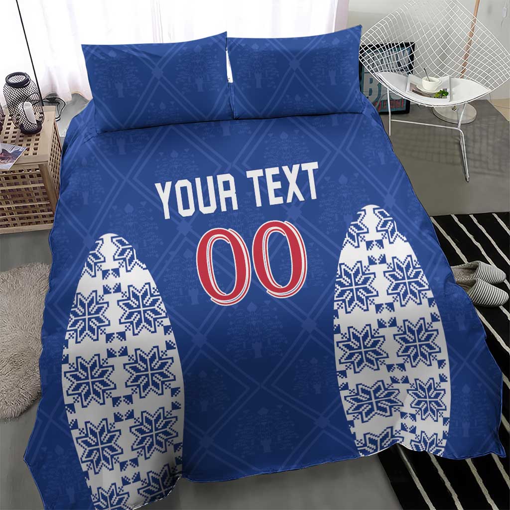 Custom Moldova Football Bedding Set Tricolorii Tree Of Life Blue Version - Wonder Print Shop