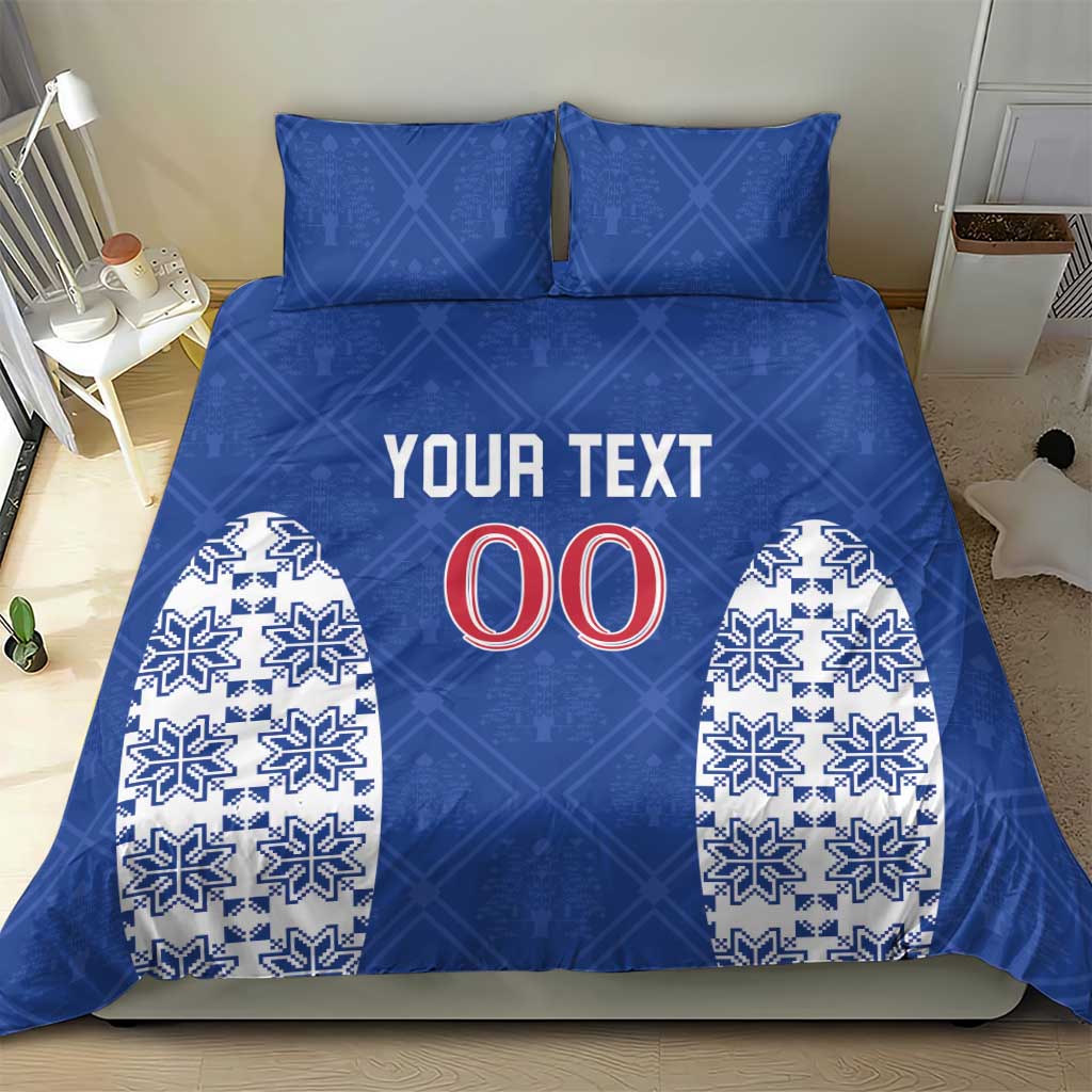 Custom Moldova Football Bedding Set Tricolorii Tree Of Life Blue Version - Wonder Print Shop