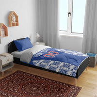 Custom Moldova Football Bedding Set Tricolorii Tree Of Life Blue Version - Wonder Print Shop