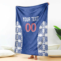 Custom Moldova Football Blanket Tricolorii Tree Of Life Blue Version