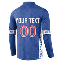 Custom Moldova Football Button Sweatshirt Tricolorii Tree Of Life Blue Version - Wonder Print Shop