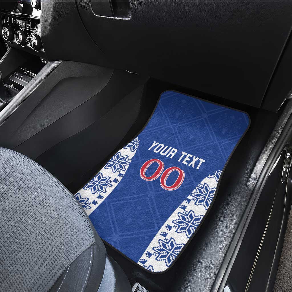 Custom Moldova Football Car Mats Tricolorii Tree Of Life Blue Version - Wonder Print Shop