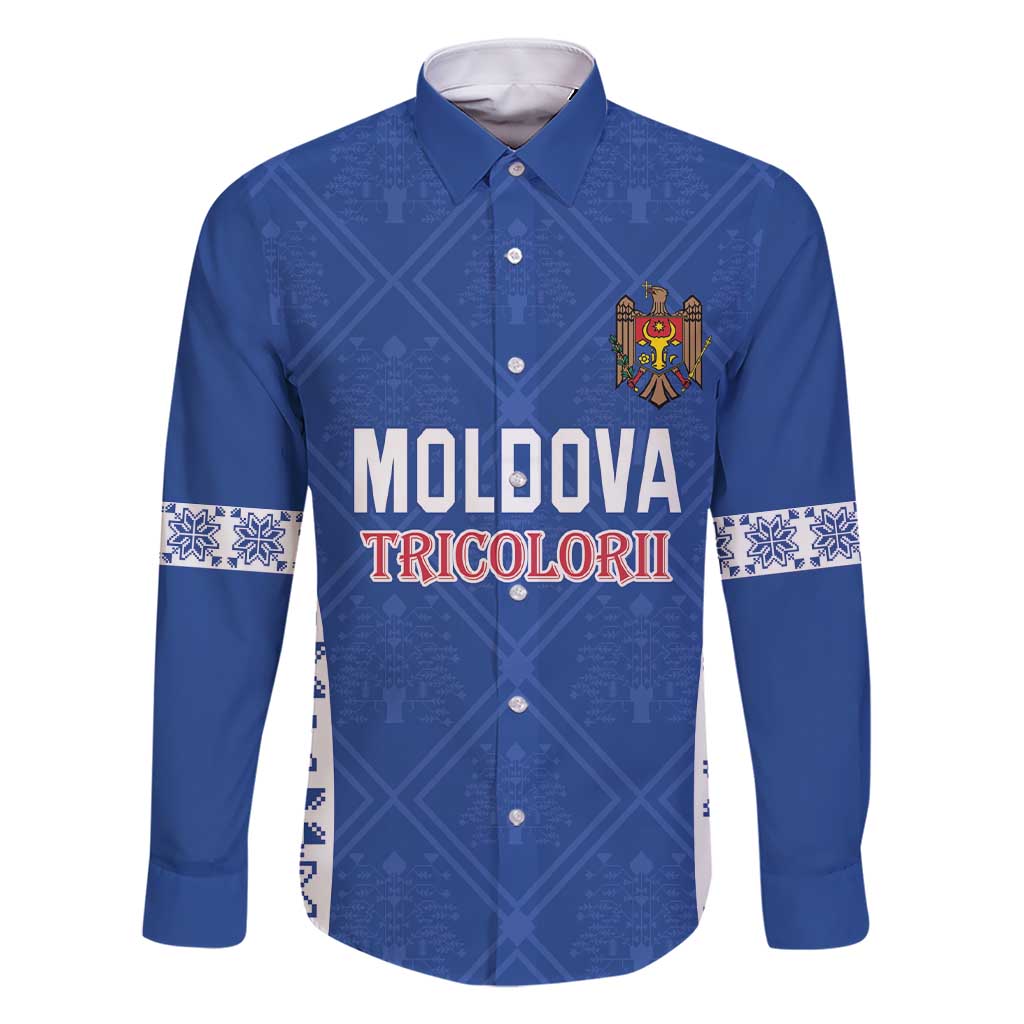 Custom Moldova Football Family Matching Short Sleeve Bodycon Dress and Hawaiian Shirt Tricolorii Tree Of Life Blue Version - Wonder Print Shop