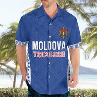 Custom Moldova Football Hawaiian Shirt Tricolorii Tree Of Life Blue Version - Wonder Print Shop