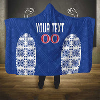 Custom Moldova Football Hooded Blanket Tricolorii Tree Of Life Blue Version