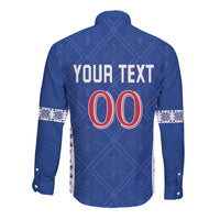 Custom Moldova Football Long Sleeve Button Shirt Tricolorii Tree Of Life Blue Version - Wonder Print Shop