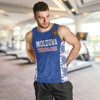 Custom Moldova Football Men Tank Top Tricolorii Tree Of Life Blue Version - Wonder Print Shop