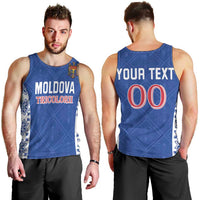 Custom Moldova Football Men Tank Top Tricolorii Tree Of Life Blue Version - Wonder Print Shop