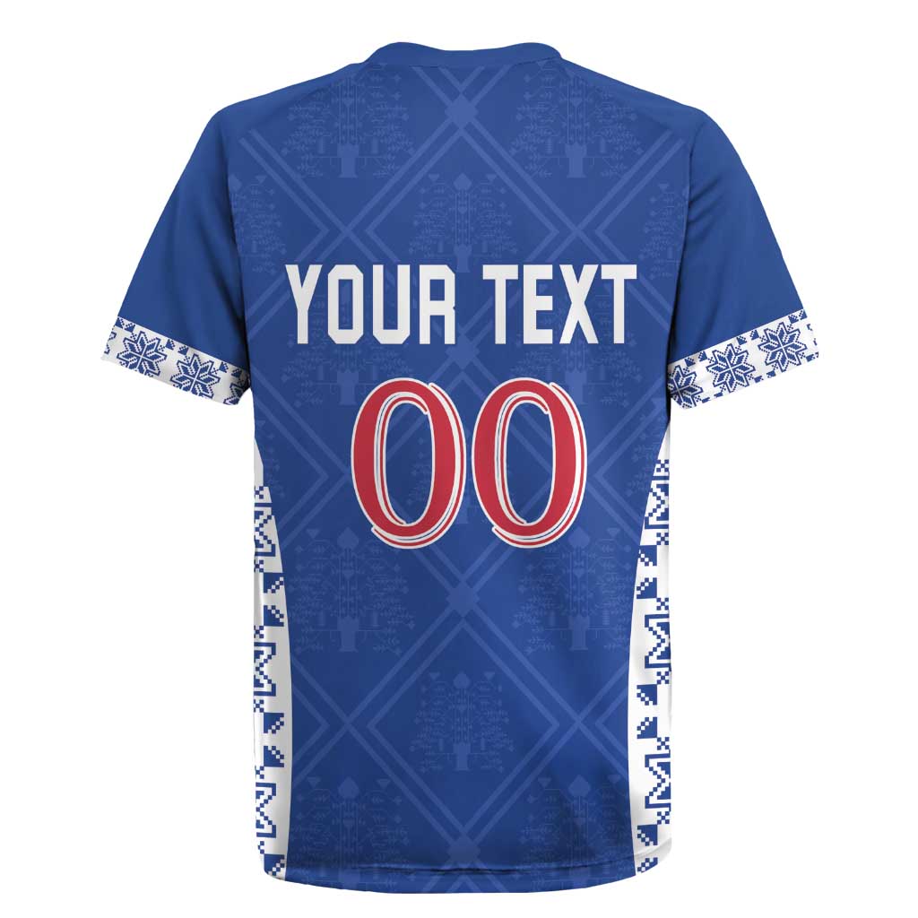 Custom Moldova Football Rugby Jersey Tricolorii Tree Of Life Blue Version - Wonder Print Shop