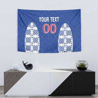 Custom Moldova Football Tapestry Tricolorii Tree Of Life Blue Version - Wonder Print Shop