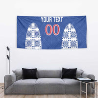 Custom Moldova Football Tapestry Tricolorii Tree Of Life Blue Version - Wonder Print Shop