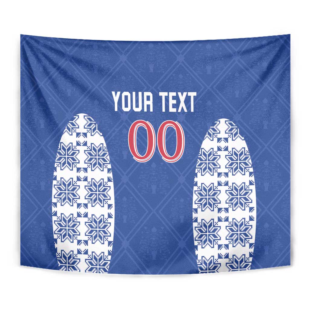 Custom Moldova Football Tapestry Tricolorii Tree Of Life Blue Version - Wonder Print Shop