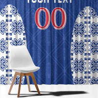 Custom Moldova Football Window Curtain Tricolorii Tree Of Life Blue Version - Wonder Print Shop