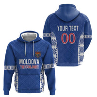 Custom Moldova Football Zip Hoodie Tricolorii Tree Of Life Blue Version - Wonder Print Shop