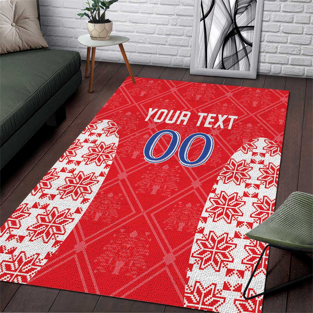 Custom Moldova Football Area Rug Tricolorii Tree Of Life Red Version - Wonder Print Shop