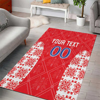 Custom Moldova Football Area Rug Tricolorii Tree Of Life Red Version - Wonder Print Shop