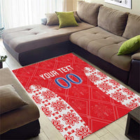 Custom Moldova Football Area Rug Tricolorii Tree Of Life Red Version - Wonder Print Shop