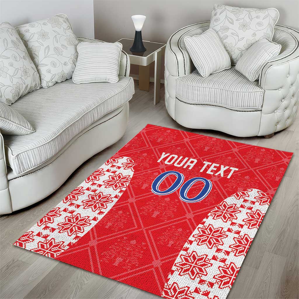 Custom Moldova Football Area Rug Tricolorii Tree Of Life Red Version - Wonder Print Shop